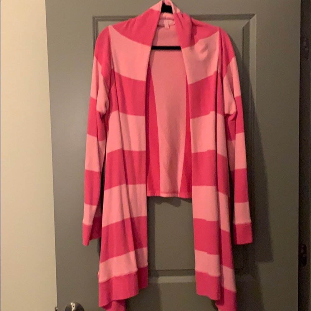 Lilly Pulitzer pink striped  jersey sweater